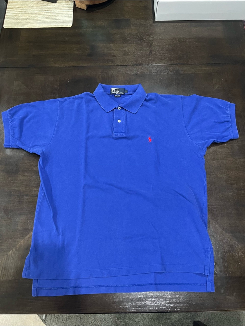 Vintage Polo Ralph Lauren Classic Fit Blue Short Sleeve Logo Polo Men’s Large